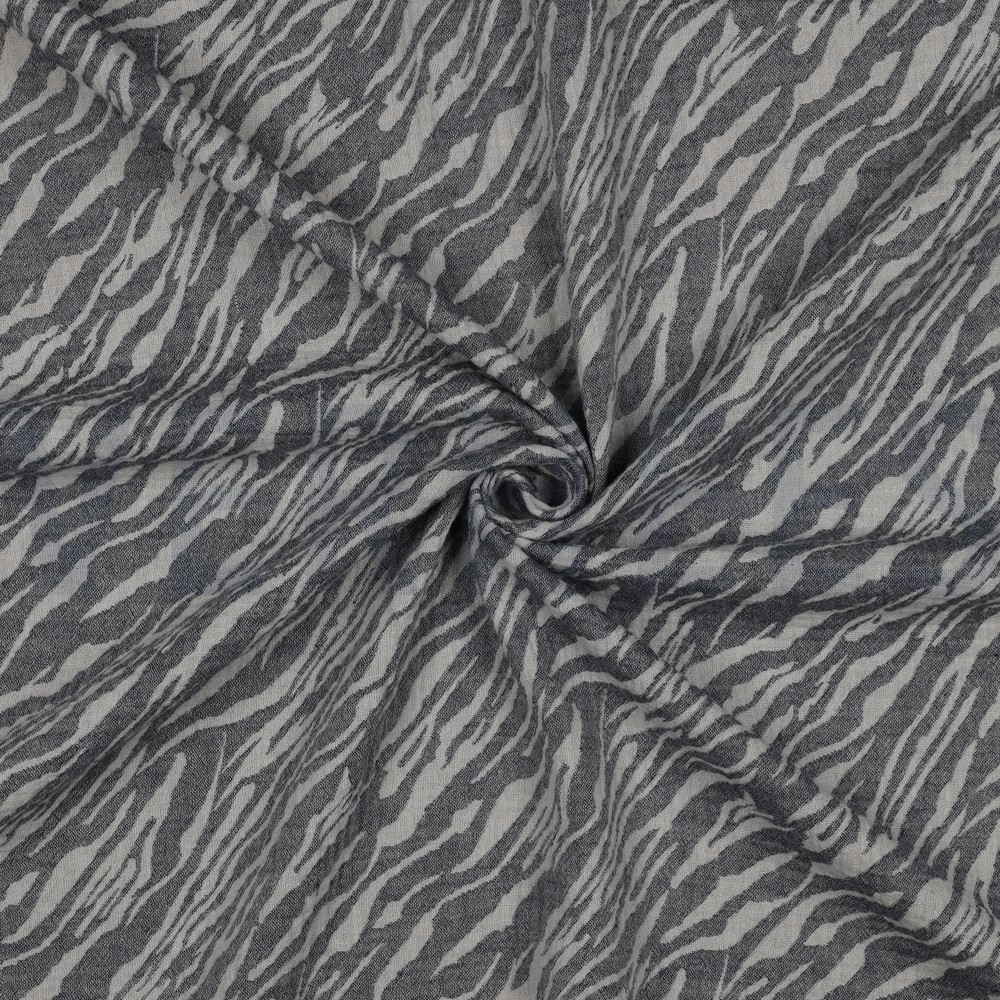 MUSSELIN JACQUARD TIEREHAUT MARINEBLAU #7