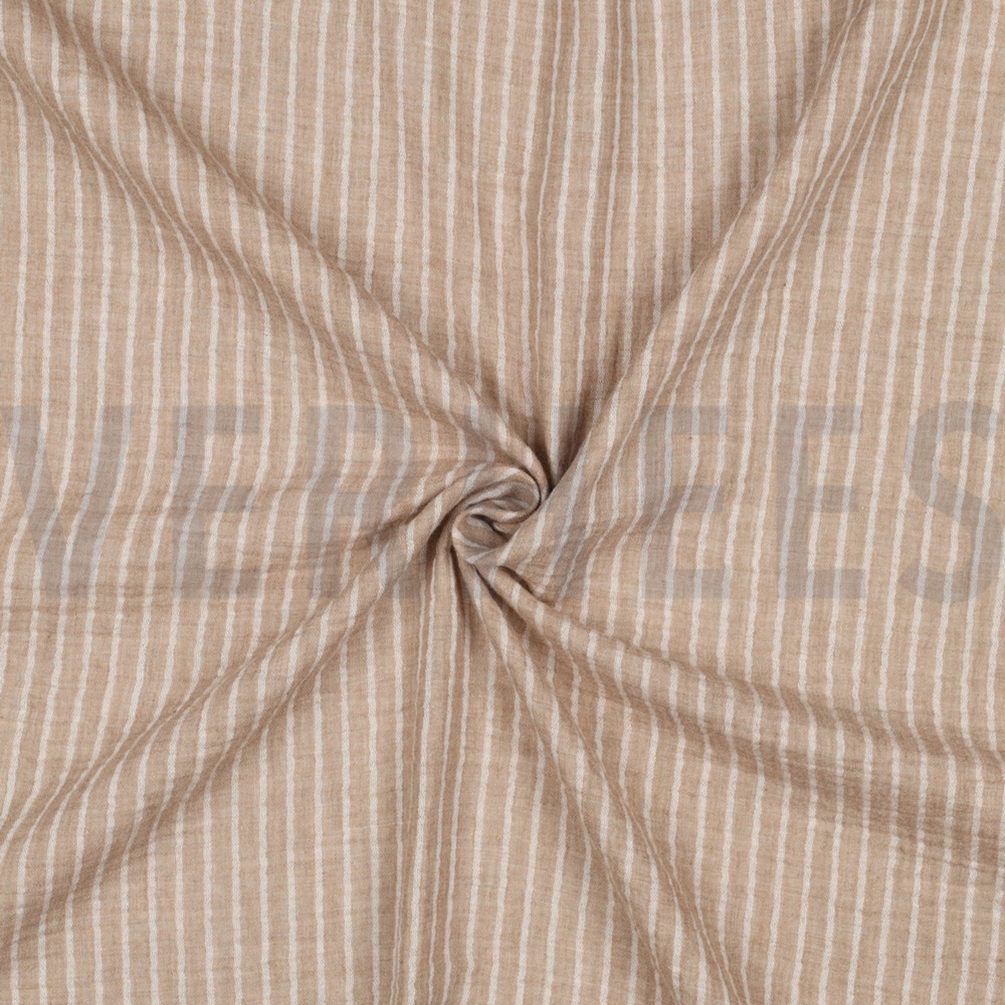 MUSSELIN GARNGEFÄRBT STREIFEN TAUPE (high resolution) #3