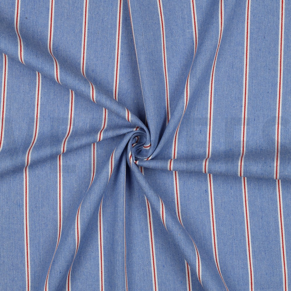 DENIM STREPEN LICHTBLAUW #7