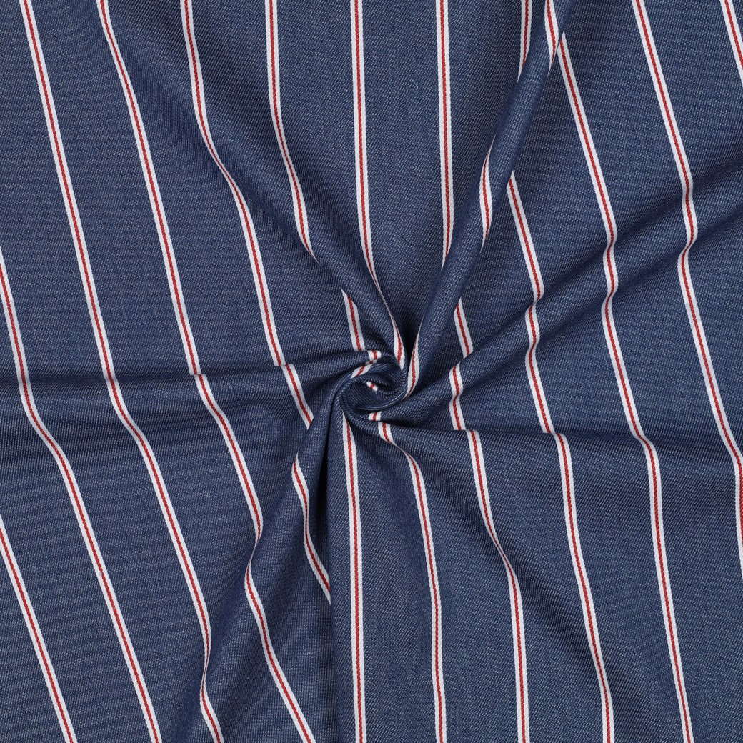 DENIM STREPEN BLAUW #7