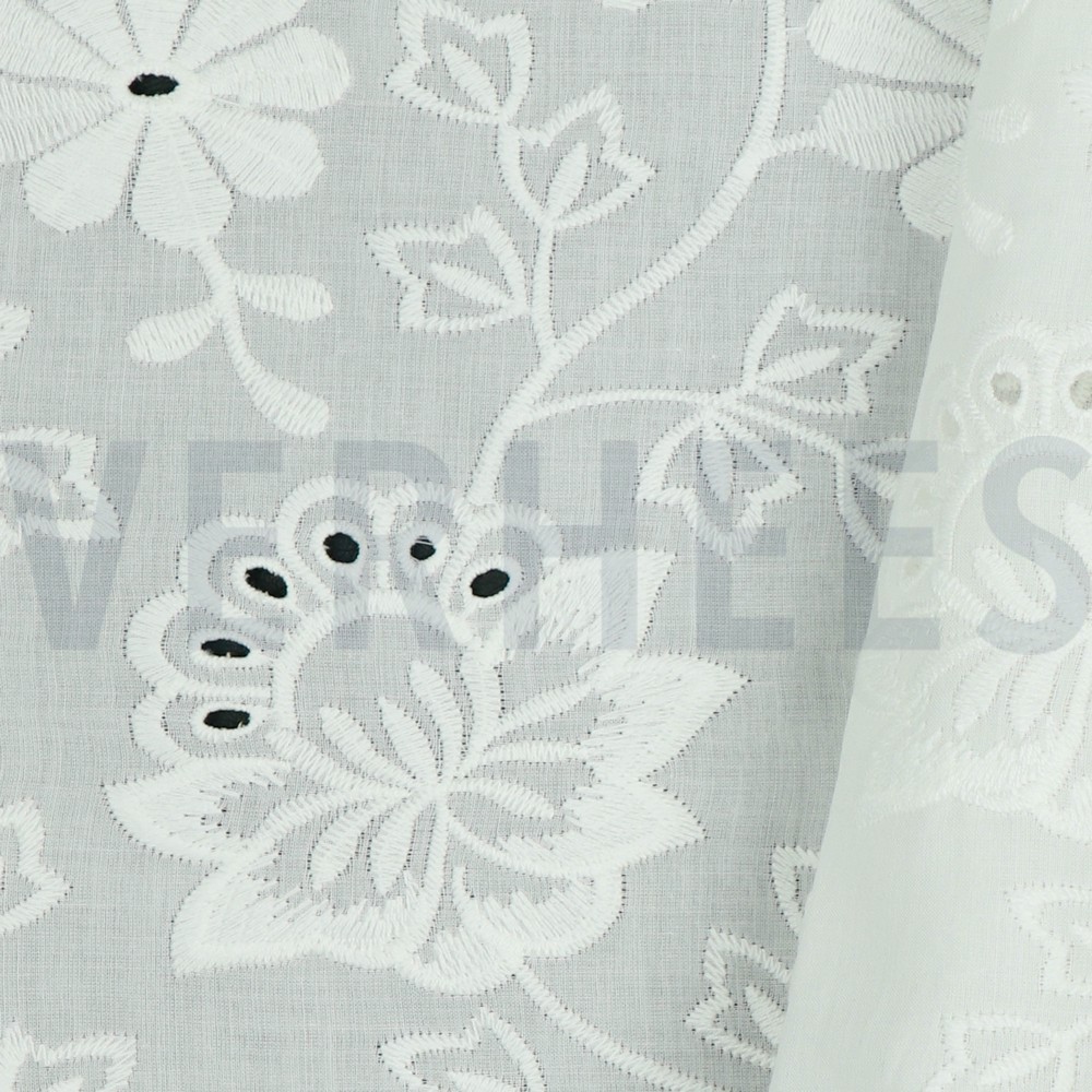 BAUMWOLLE VOILE EINSEITIGER RAND WEISS #7
