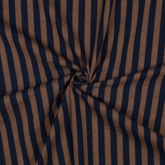 COTTON YARN DYED STRIPES NAVY #7