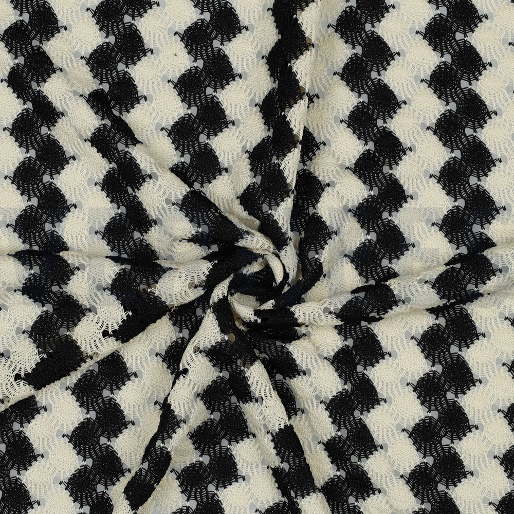 CROCHET TRICOTÉ NOIR BLANC #7