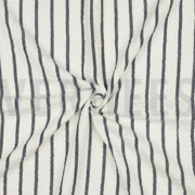 DOUBLE GAUZE YARN DYED STRIPES NAVY (thumbnail) #3