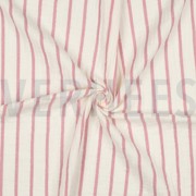 DOUBLE GAUZE YARN DYED STRIPES MAUVE (thumbnail) #3