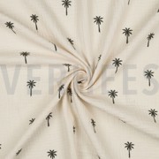 MUSSELIN STICKEREI PALMEN NATURAL GEWASCHEN (thumbnail) #3