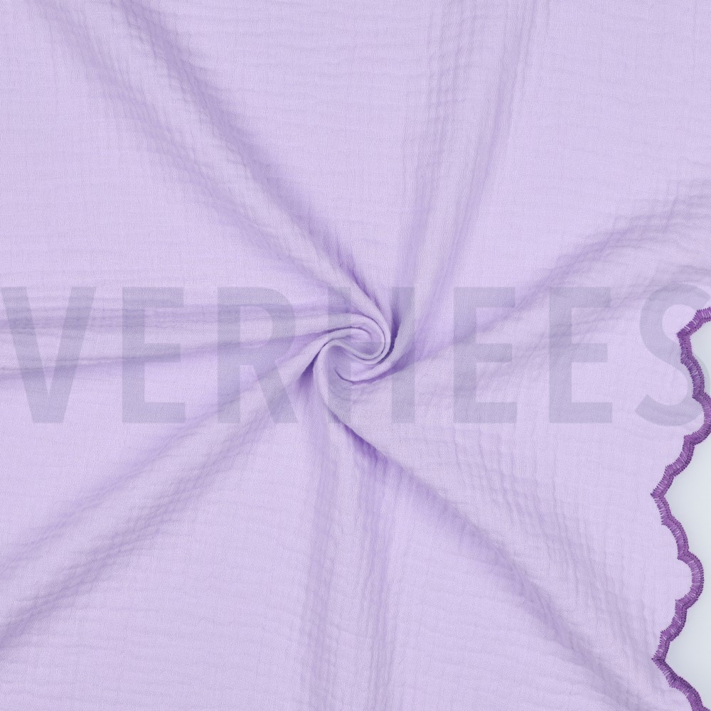 DOUBLE GAUZE TWO-SIDE SCALLOP LILAC #7