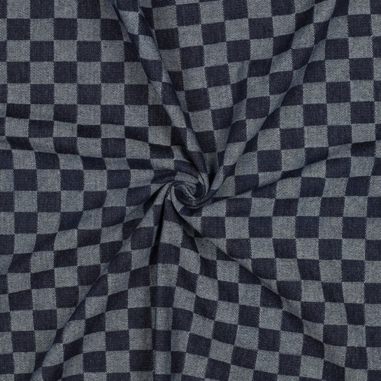 DENIM JACQUARD KAROS JEANSBLAU #7