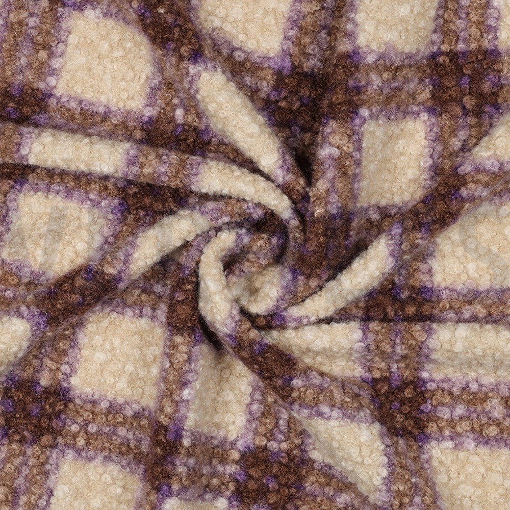 BOUCLÉ CARREAUX RAISIN #7