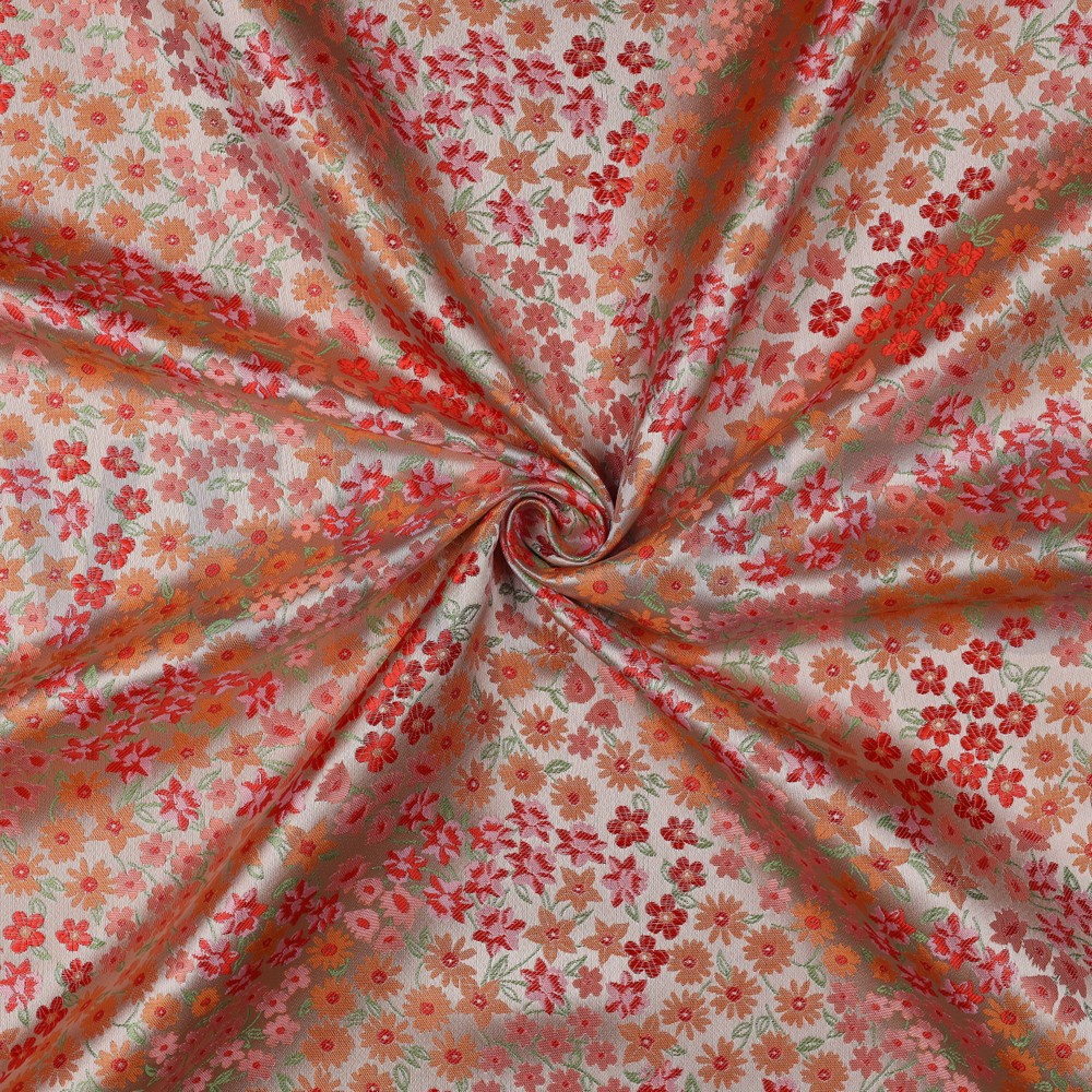 JACQUARD KLEINE BLOEMEN LICHTROZE #7