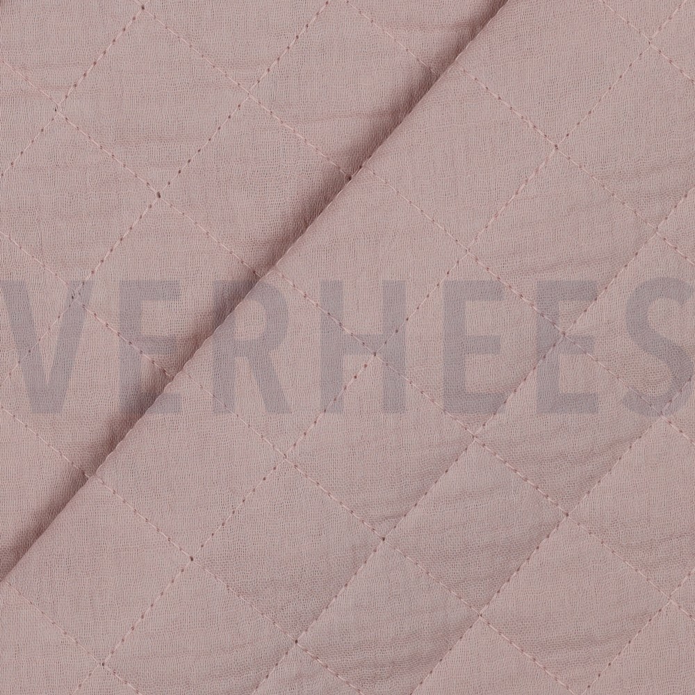 DOUBLE GAZE DE COTON QUILT ROSE TENDRE #7