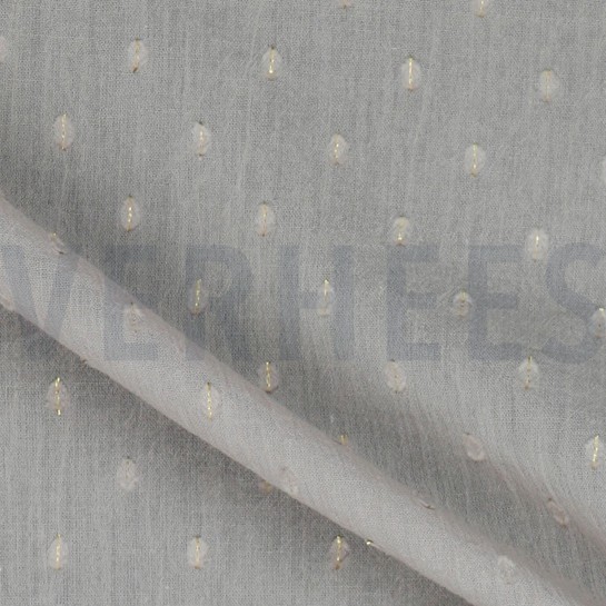 COTON FROISSÉ DOBBY LUREX OR ROSE POUDRÉ #7