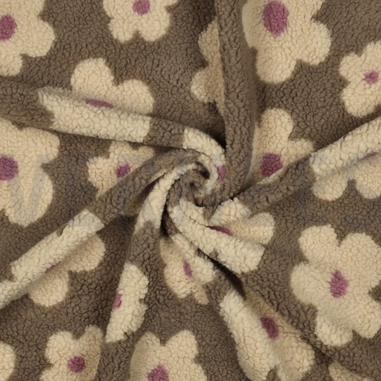 TEDDY JACQUARD FLOWERS TAUPE/BEIGE #7