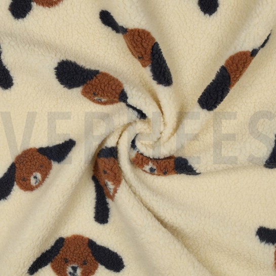 TEDDY JACQUARD CHIENS BEIGE/MARRON #7