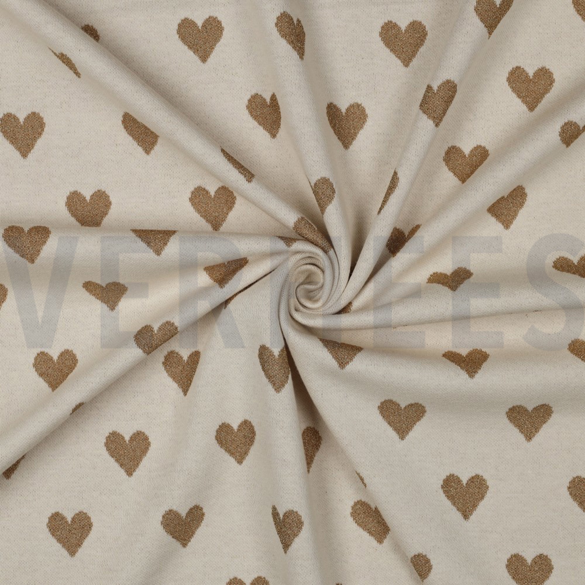 KNITTED JACQUARD LUREX HEARTS NATURAL (high resolution) #3