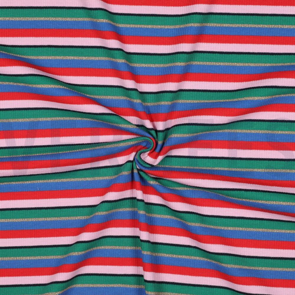 JERSEY CÔTELÉ RAYURES TEINTES FIL MULTICOLORE #7