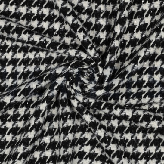 PIED DE POULE PAILLETES ZWART #7