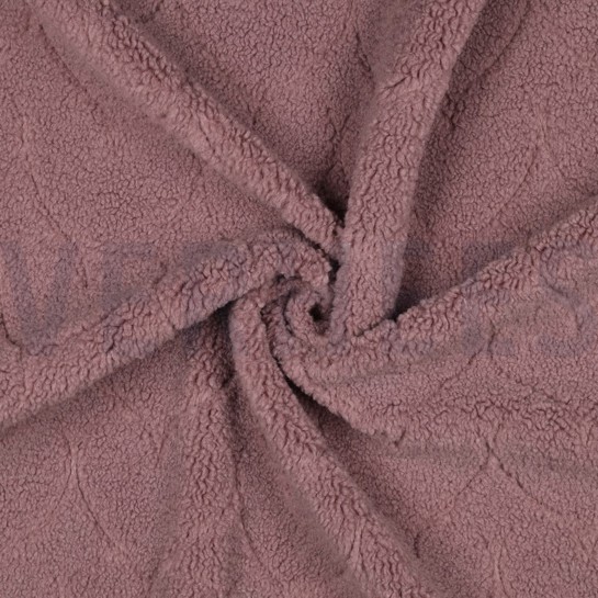 TEDDY JACQUARD HEARTS MAUVE #7