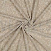 KATOEN BADSTOF GEBREID DIERENHUID ZAND (thumbnail) #3