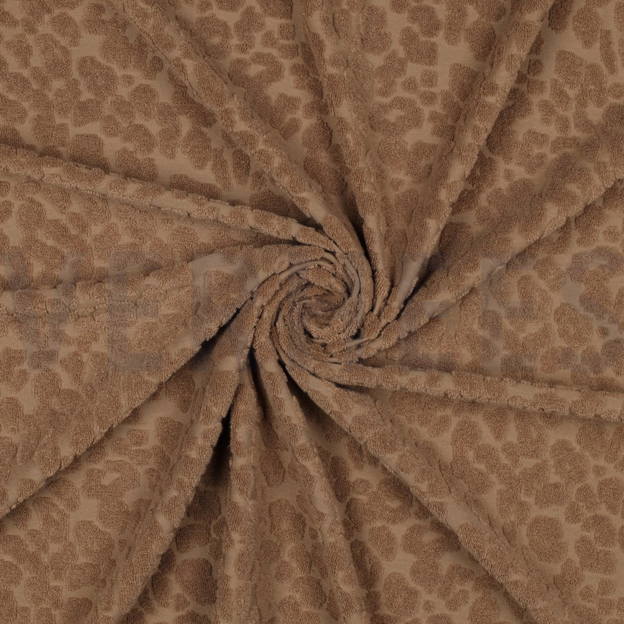 KATOEN BADSTOF GEBREID DIERENHUID BRUIN (high resolution) #3