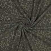 COTTON TOWELLING KNIT ANIMAL SKIN DARK GREEN (thumbnail) #3