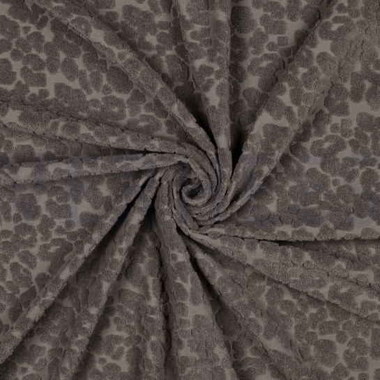 BAUMWOLLE FROTTEE GESTRICKT TIERHAUT TAUPE #7