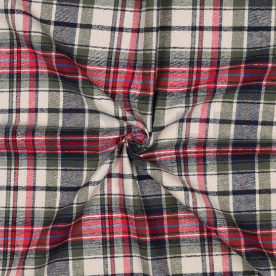 BAUMWOLLE GARNGEFÄRBT ANGERAUT KAROS ESSIGGURKE #7