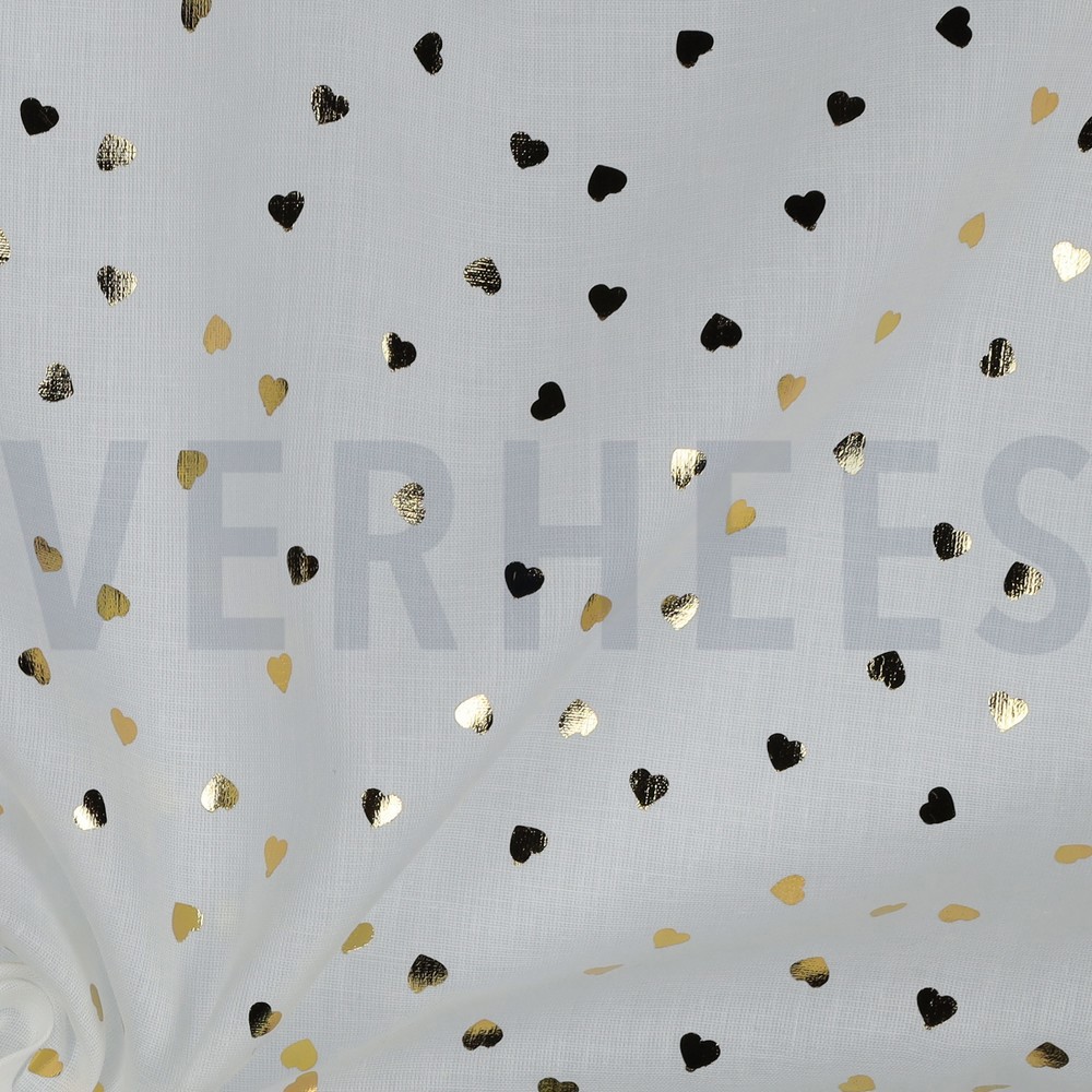 COTTON FOIL HEARTS WHITE #7