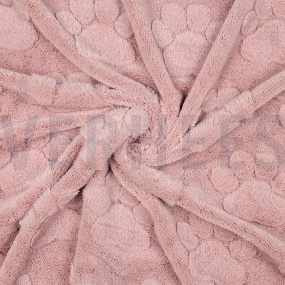 POLAIRE PATTES DE CHIEN POUDRE ROSE #7