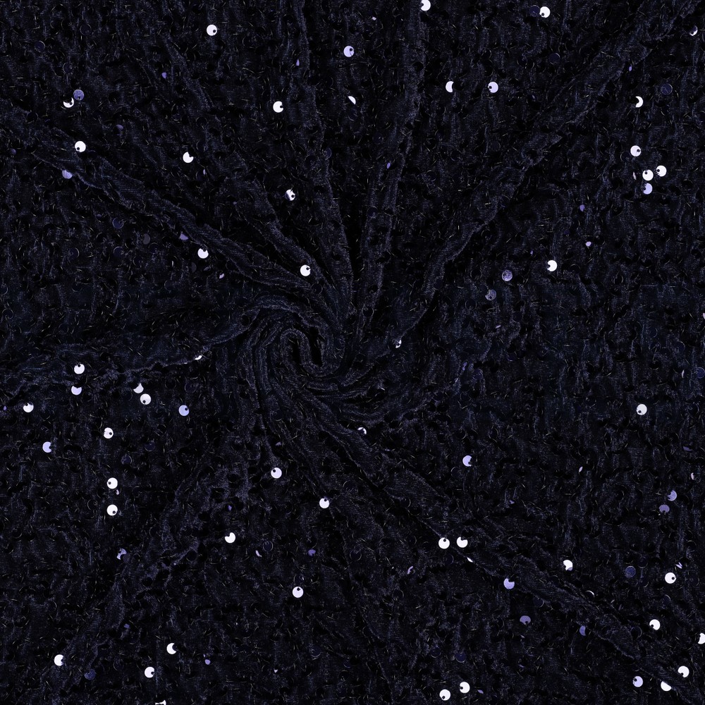 SEQUINS VELVET NAVY #7