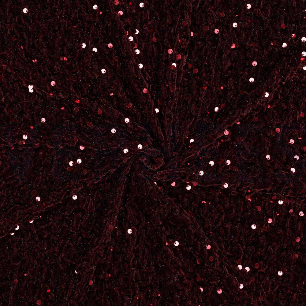 VELOURS À PAILLETTES BORDEAUX #7