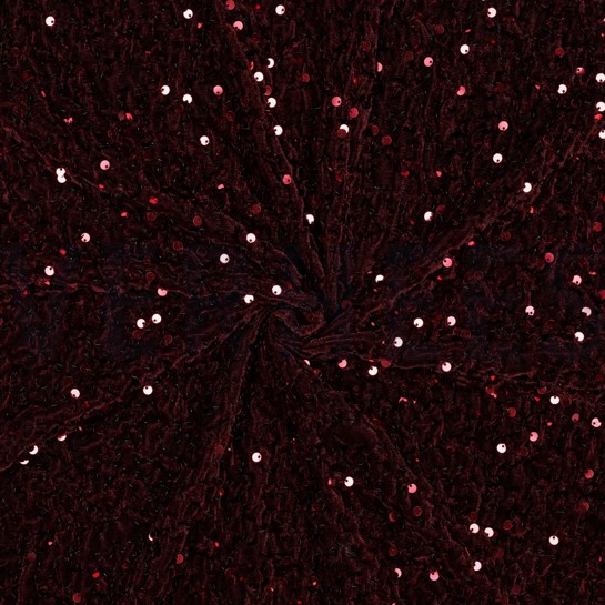 PAILLETTEN FLUWEEL BORDEAUXROOD #7