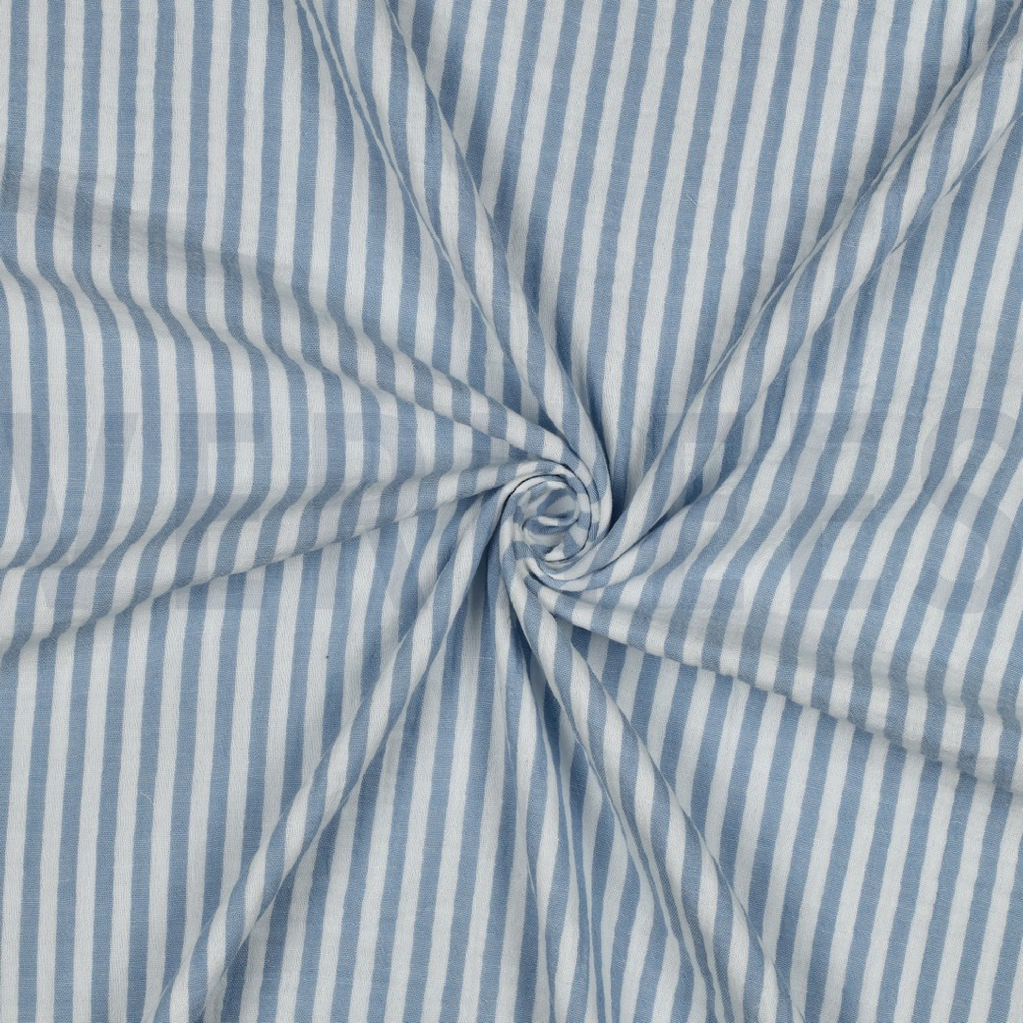 MUSSELIN GARNGEFÄRBT STREIFEN BLAU (high resolution) #3