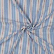 MUSSELIN GARNGEFÄRBT STREIFEN BLAU (thumbnail) #3