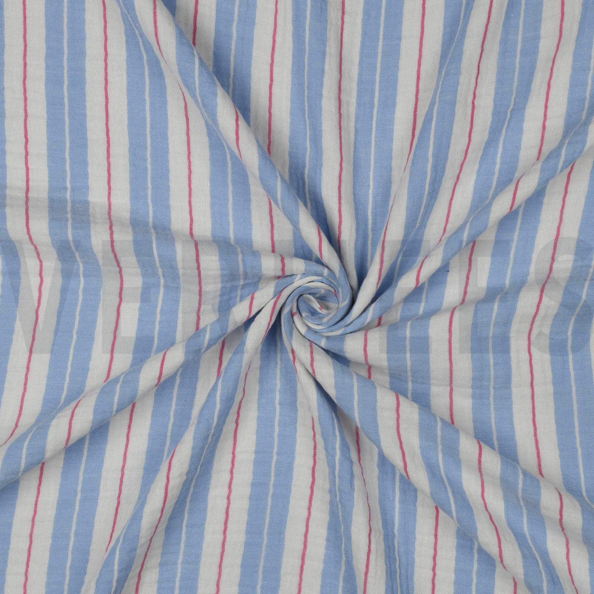 MUSSELIN GARNGEFÄRBT STREIFEN BLAU (high resolution) #3