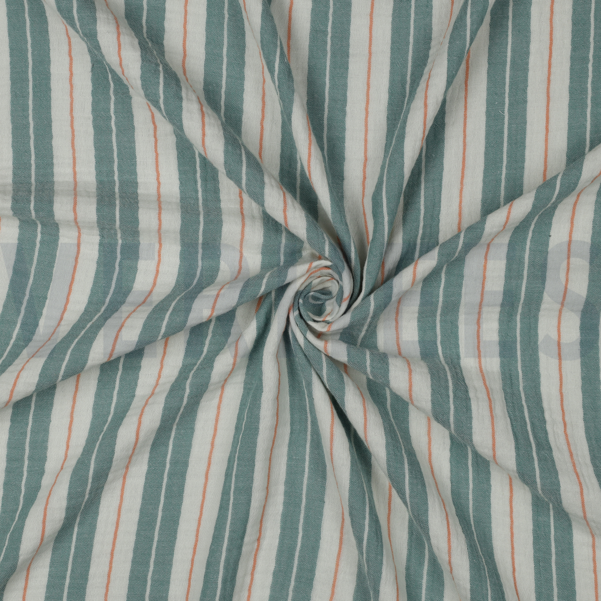 DOUBLE GAUZE YARN DYED STRIPES GREEN #7