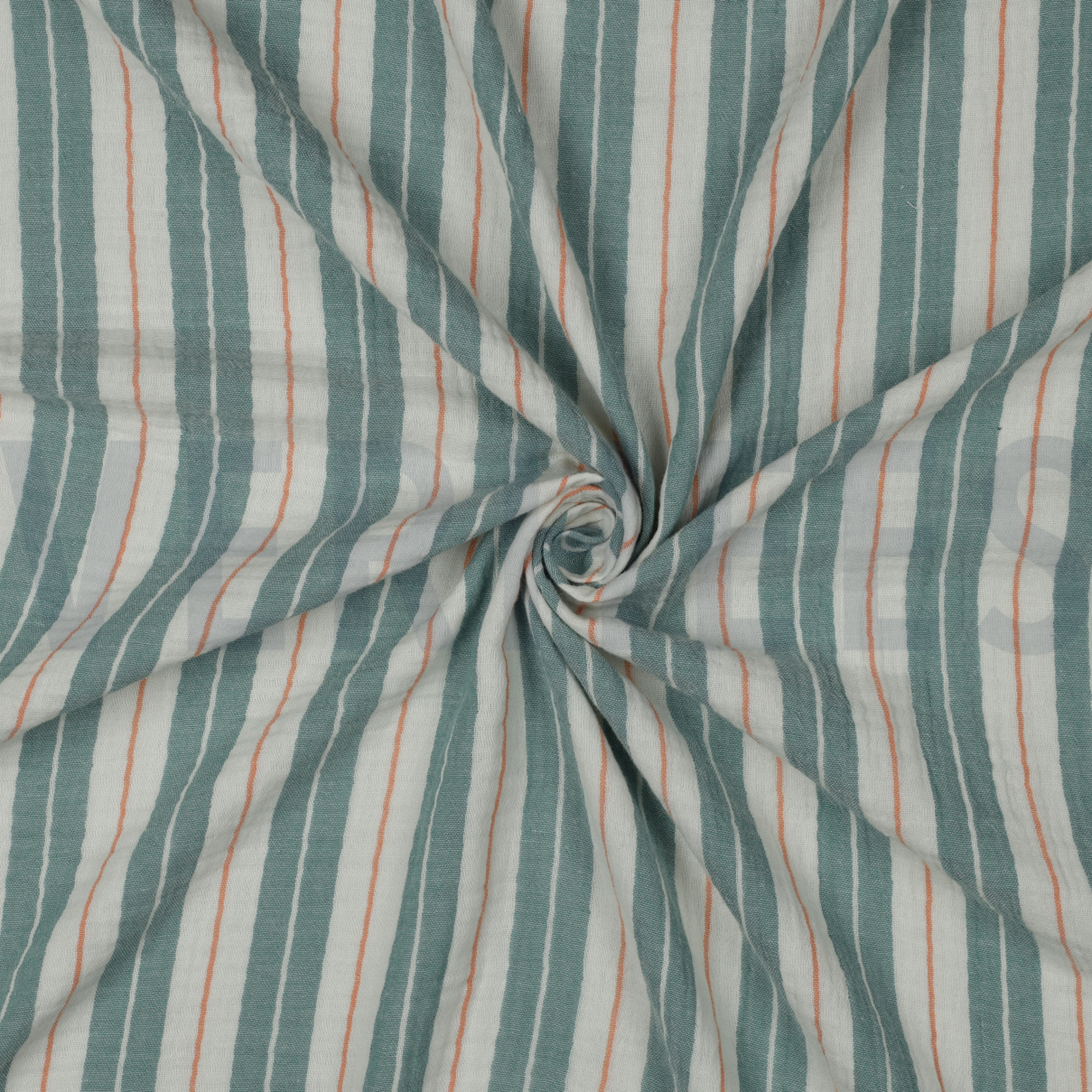 DOUBLE GAUZE YARN DYED STRIPES GREEN (high resolution) #3