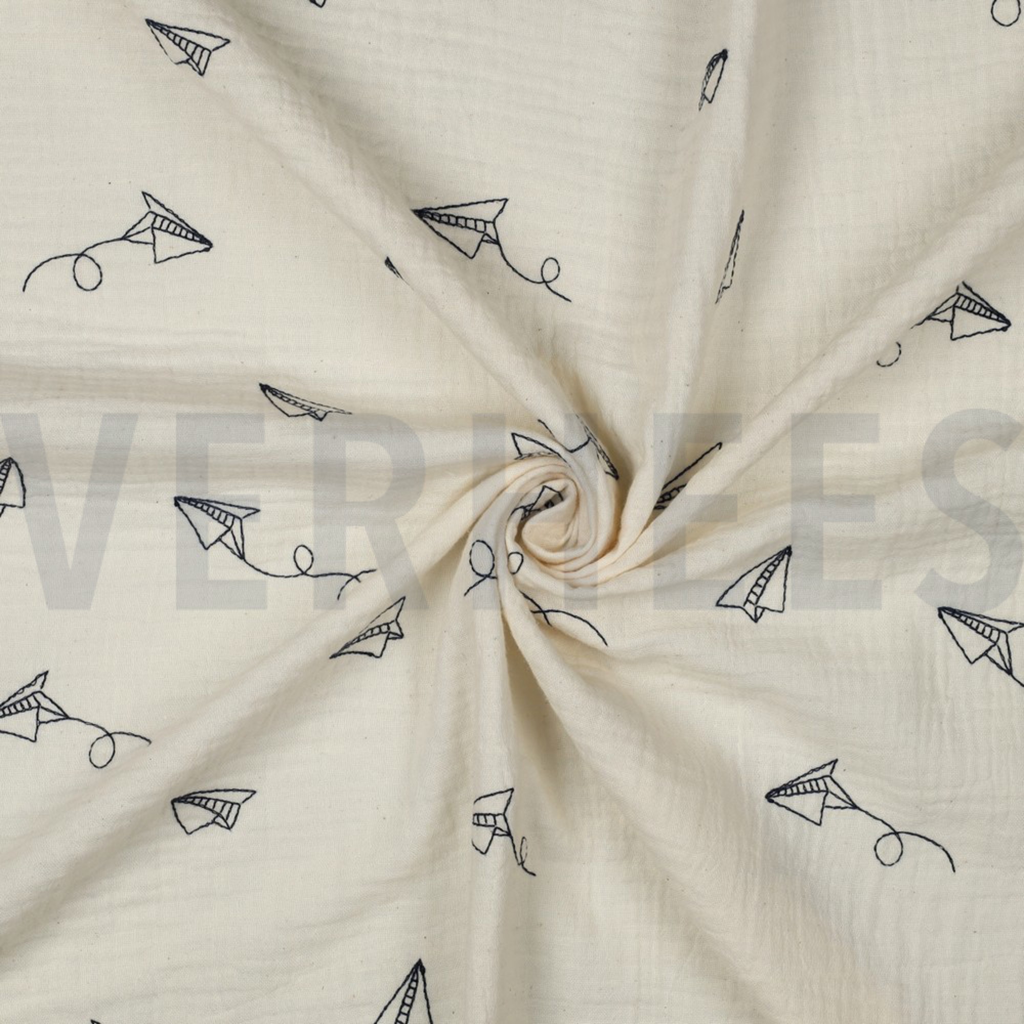 MUSSELIN STICKEREI PAPIERFLIEGER NATUR (high resolution) #3