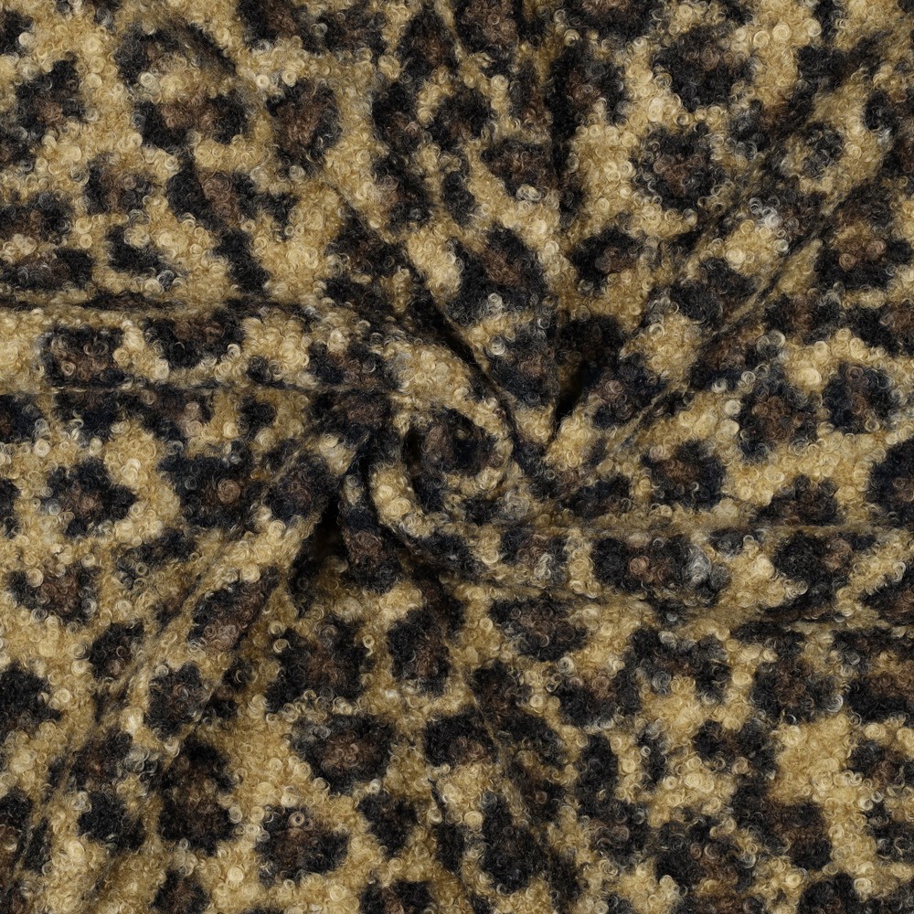 BOUCLÉ MOTIF PEAU ANIMALE BRUN #7