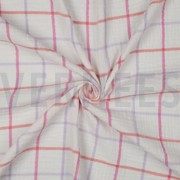 DOUBLE GAUZE YARN DYED CHECKS LAVENDER (thumbnail) #3