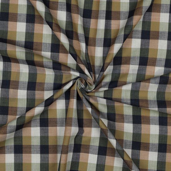 BAUMWOLLE GARNGEFÄRBT KAROS ESSIGGURKE #7