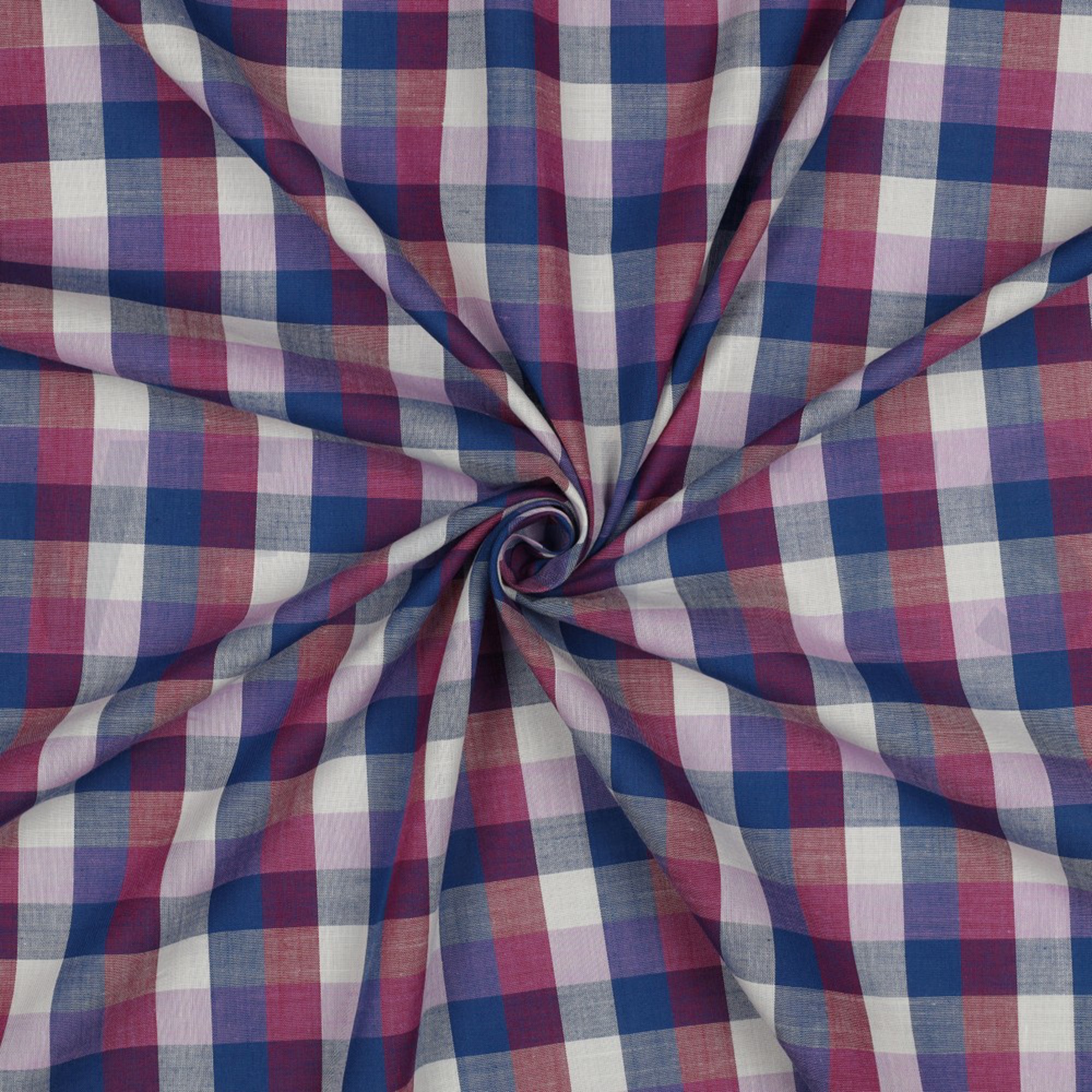 COTTON YARN DYED CHECKS CERISE (high resolution) #3