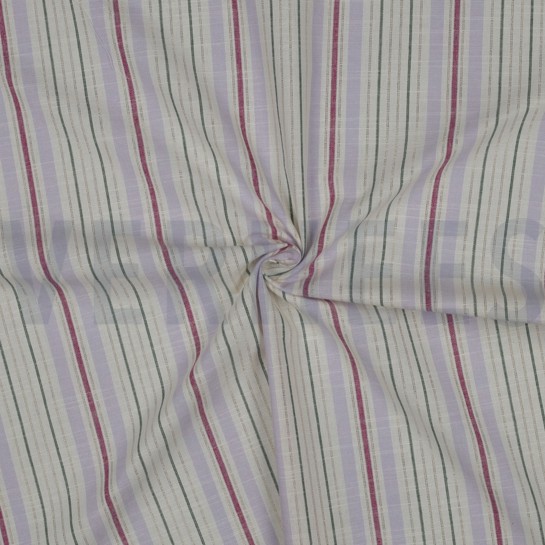 KATOEN GARENGEVERFD STREPEN LUREX LILA #7
