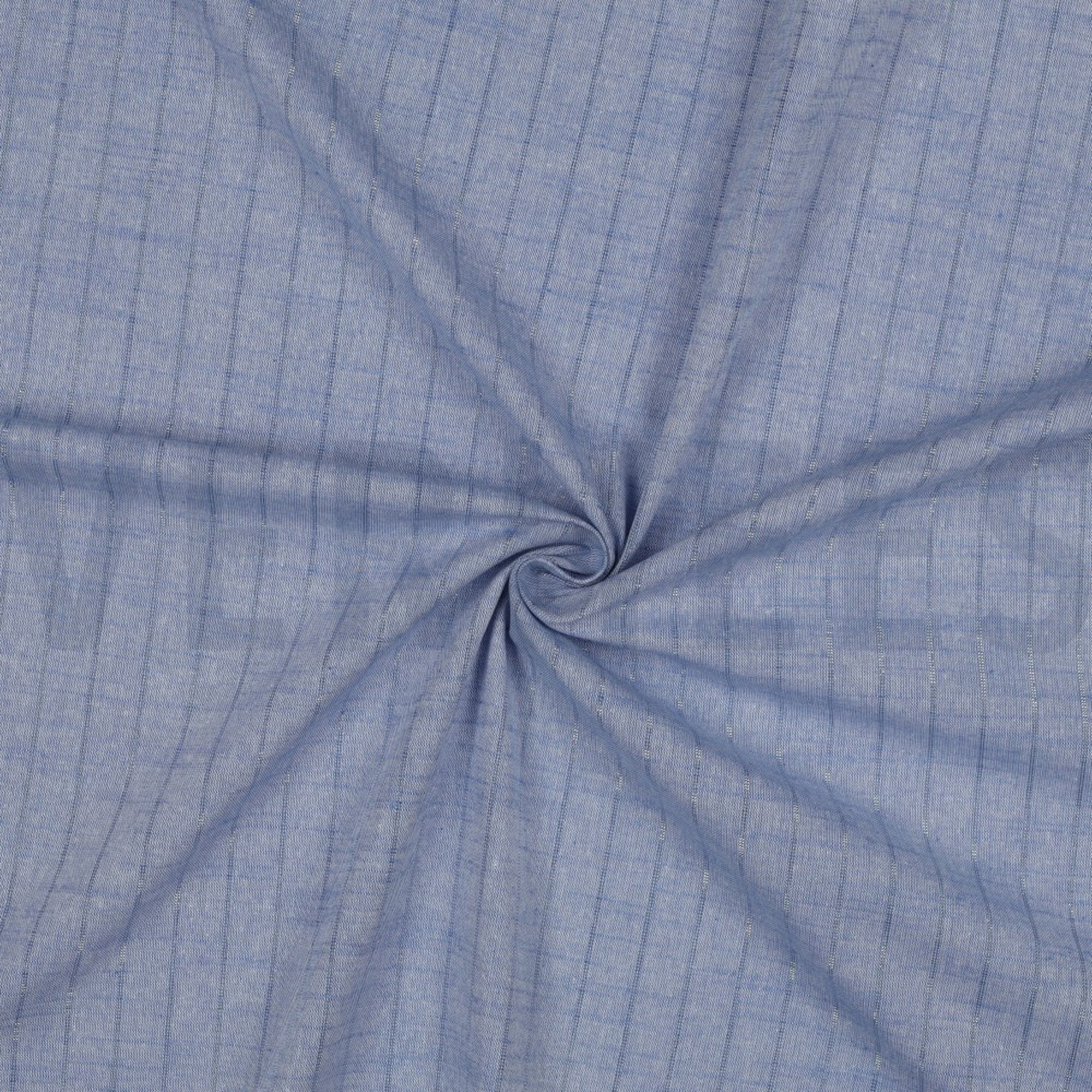 BAUMWOLLE GARNGEFÄRBT STREIFEN LUREX BLAU (high resolution) #3