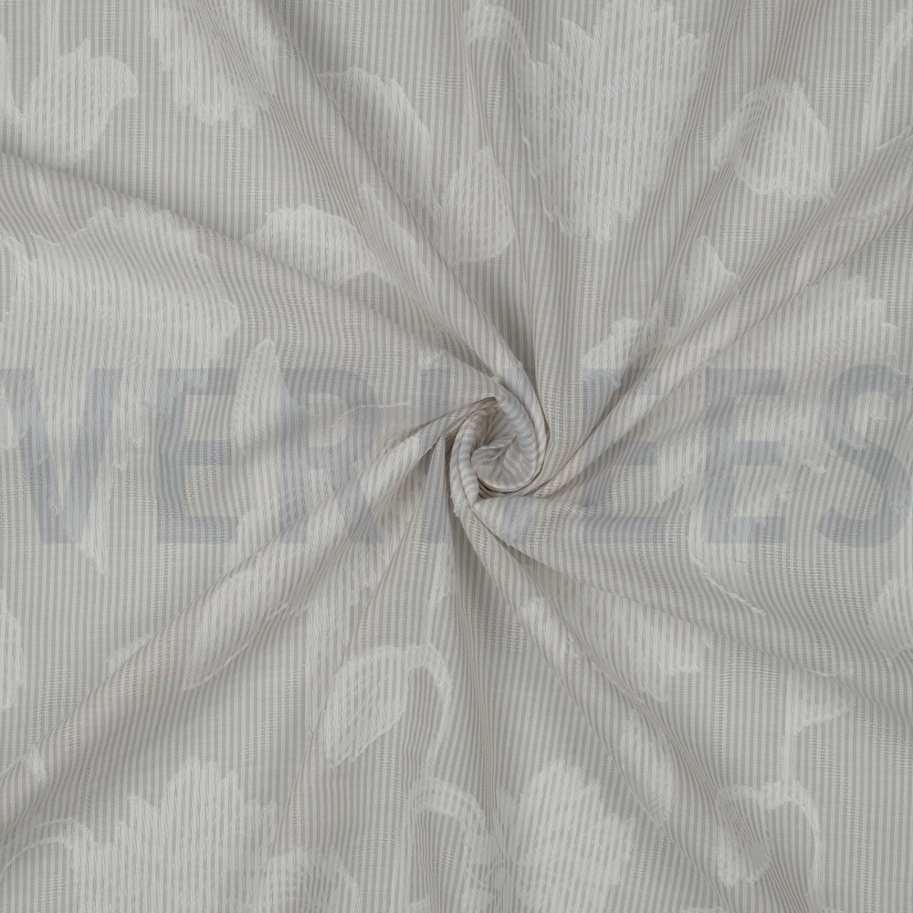 COTTON YARN DYED STRIPES JACQUARD FLOWERS SAND #7