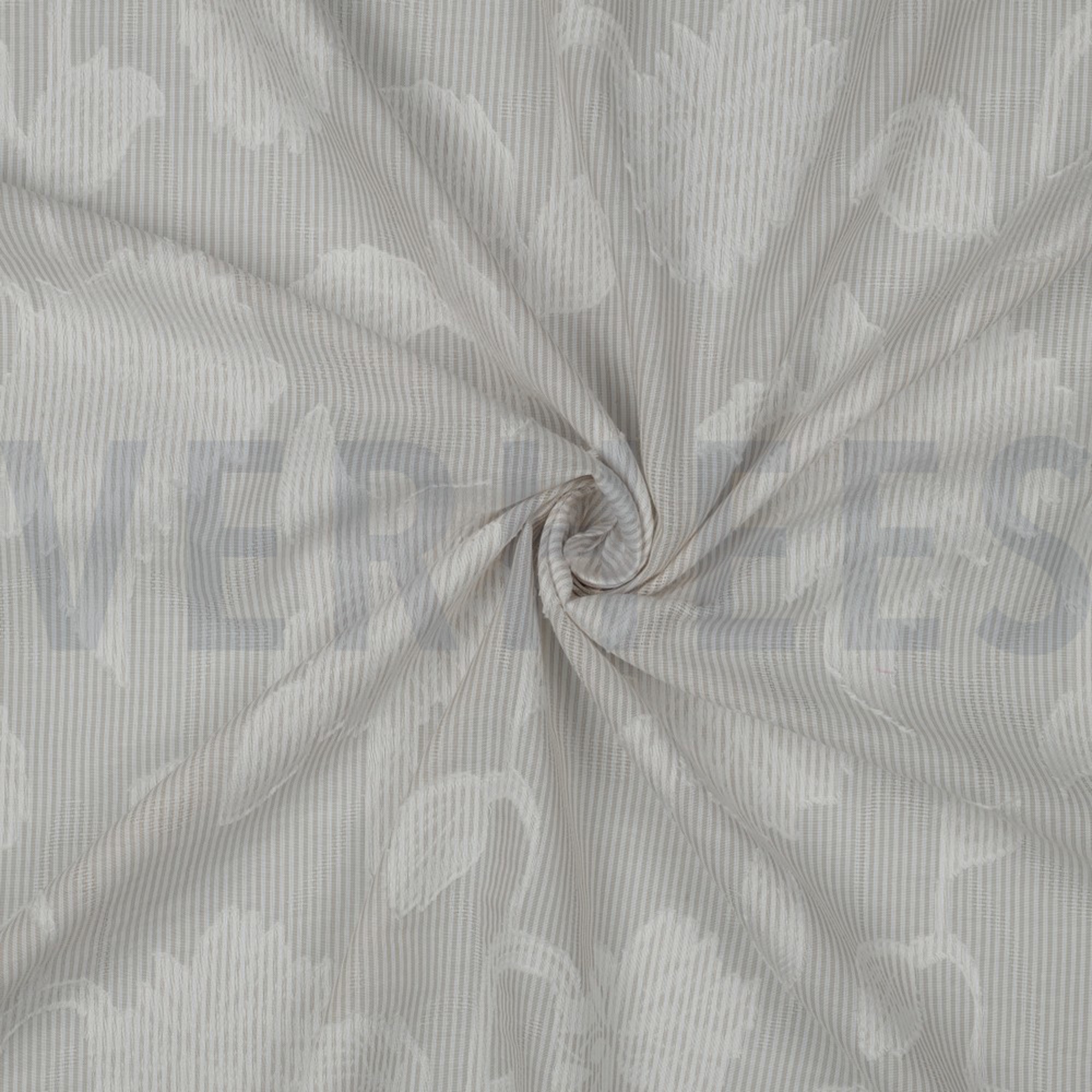 COTON TEINT FIL RAYURES JACQUARD FLEURS SABLE (high resolution) #3