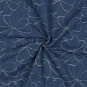 DENIM JACQUARD FLOWERS INDIGO (thumbnail) #3