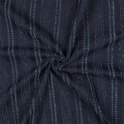 DENIM JACQUARD FRAYED STRIPES INDIGO (thumbnail) #3
