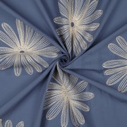 KATOEN EMBROIDERY BLOEMEN JEANSBLAUW (thumbnail) #3