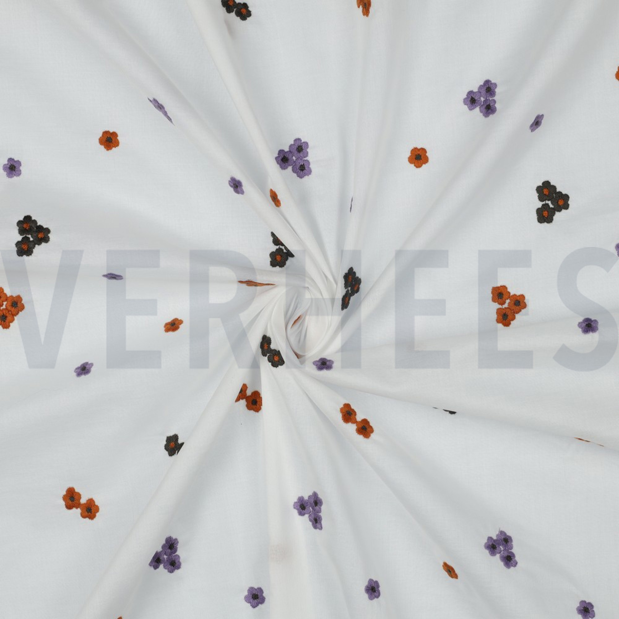 COTTON VOILE EMBROIDERY FLOWERS BRICK (high resolution) #3